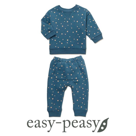 French Terry Print Jogger and Sweatshirt , Sizes 0-3 Months (Unisex) - Picture 2 of 6
